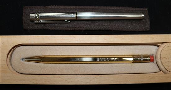 A Cartier pen & Bvlgari pen